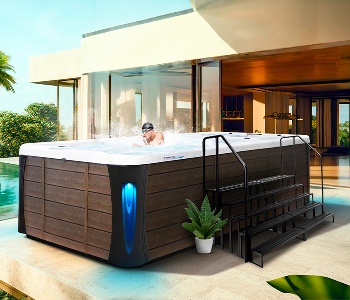 Calspas hot tub being used in a family setting - Westminster